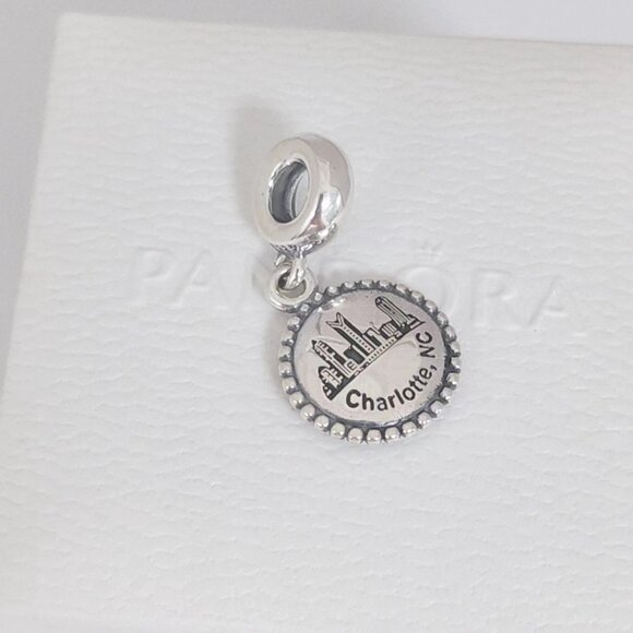 Pandora Charlotte, NC USA Travel Destination Exclusive Dangle Charm with box - Picture 5 of 9